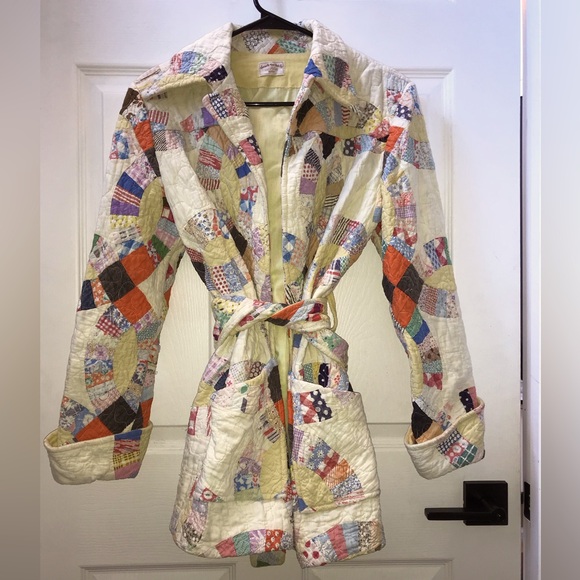 Handmade Patchwork Quilted Coat - Picture 3 of 4